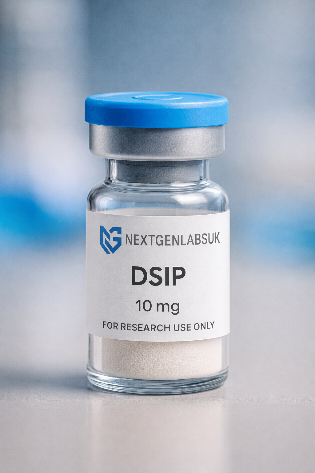 DSIP peptide 10mg research grade lyophilised powder vial